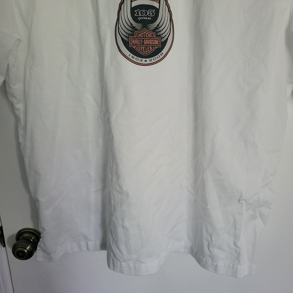 Harley-Davidson Shirt Mens Size XL 1903-2008 105TH Mechanic Motorcycle Vintage - Picture 9 of 9